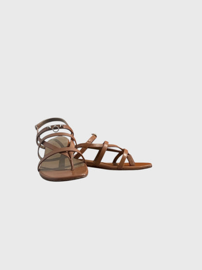 Sandales Hermes Aphrodite camel T.38