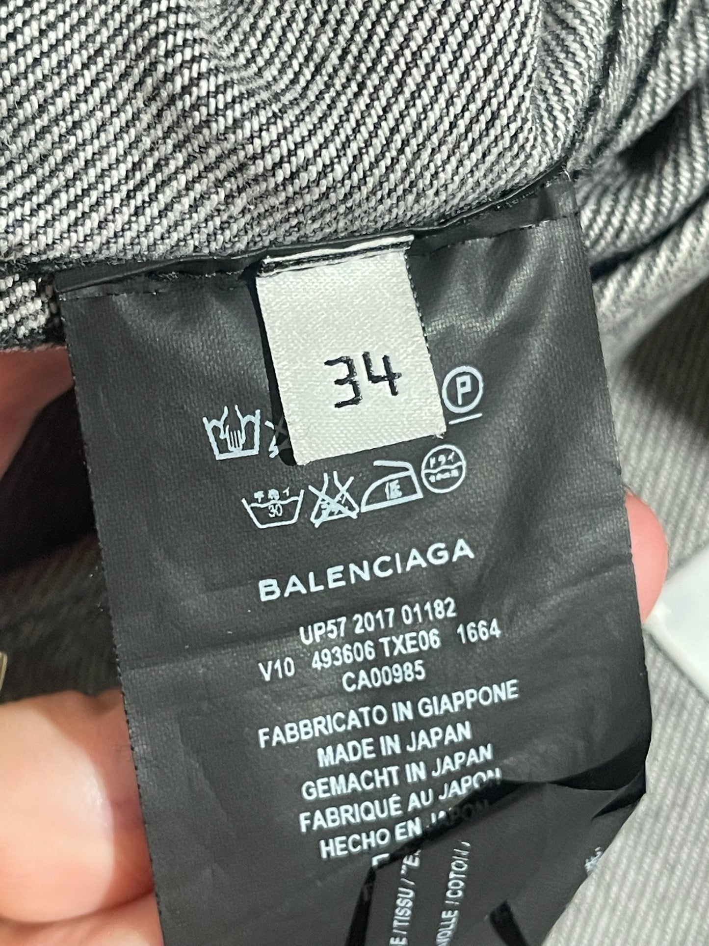 Veste Balenciaga en jeans T.34