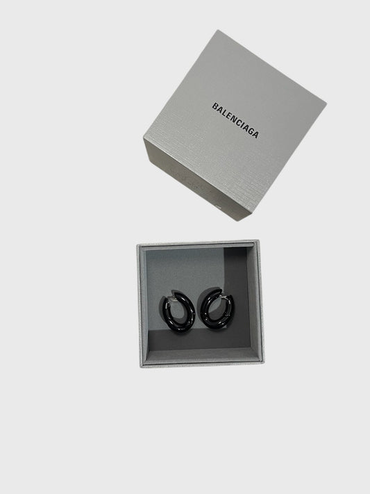 Boucles d'oreilles Balenciaga noires