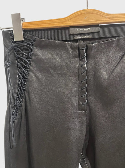 Pantalon capri Isabel Marant en cuir T.36