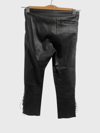 Pantalon capri Isabel Marant en cuir T.36