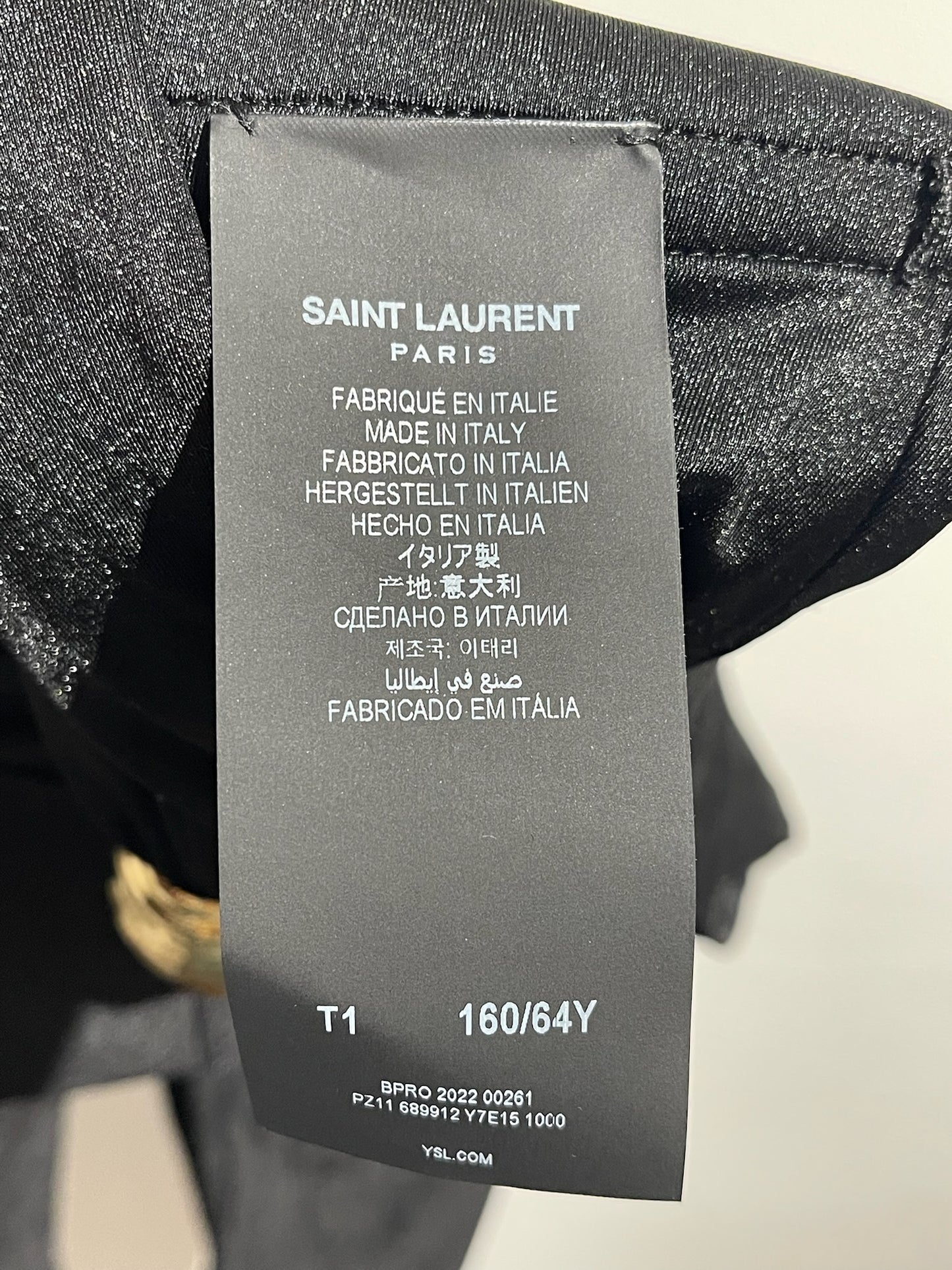 Combinaison Saint Laurent noire T.1