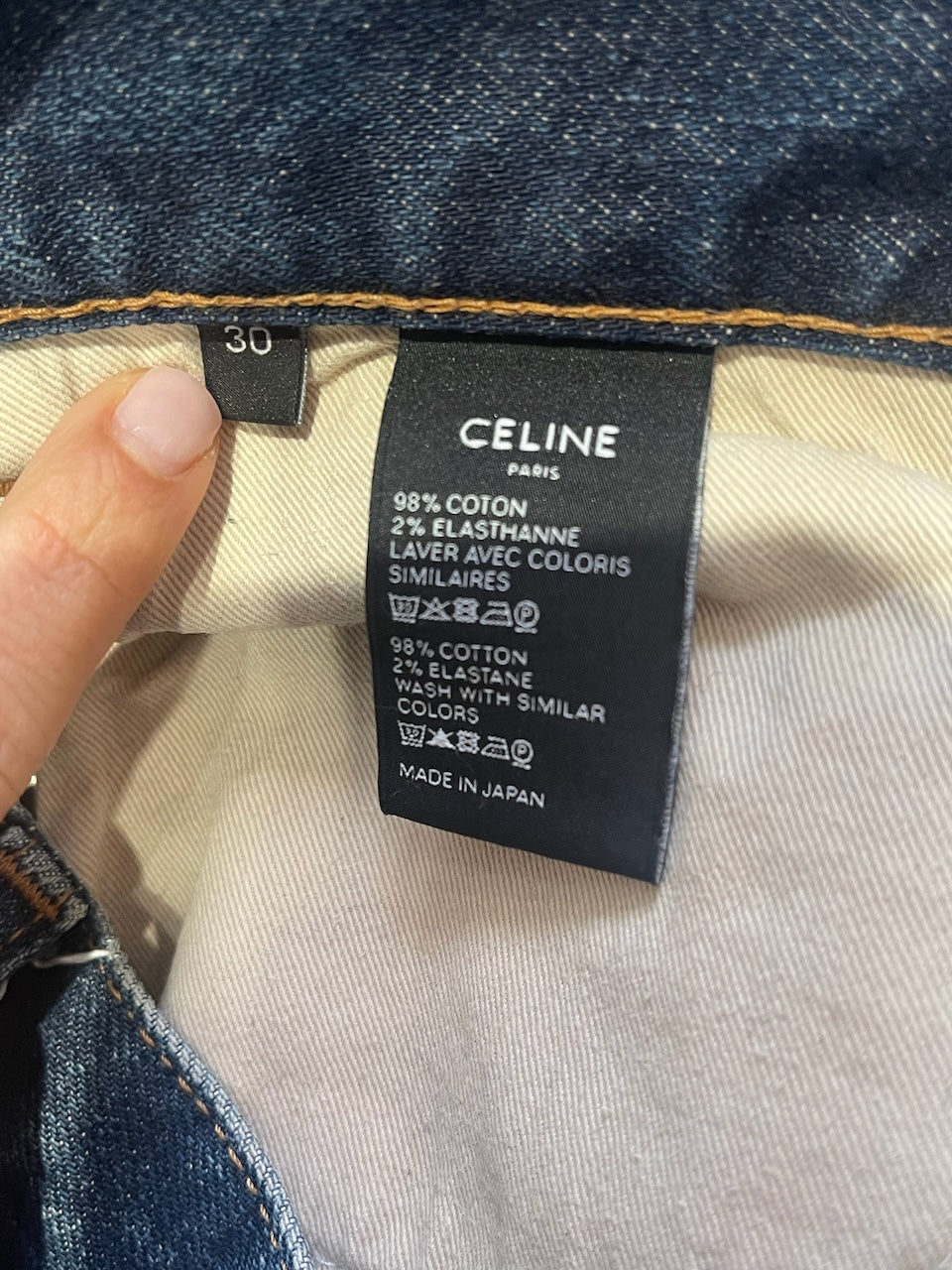 Jeans Celine bleu foncé T.30