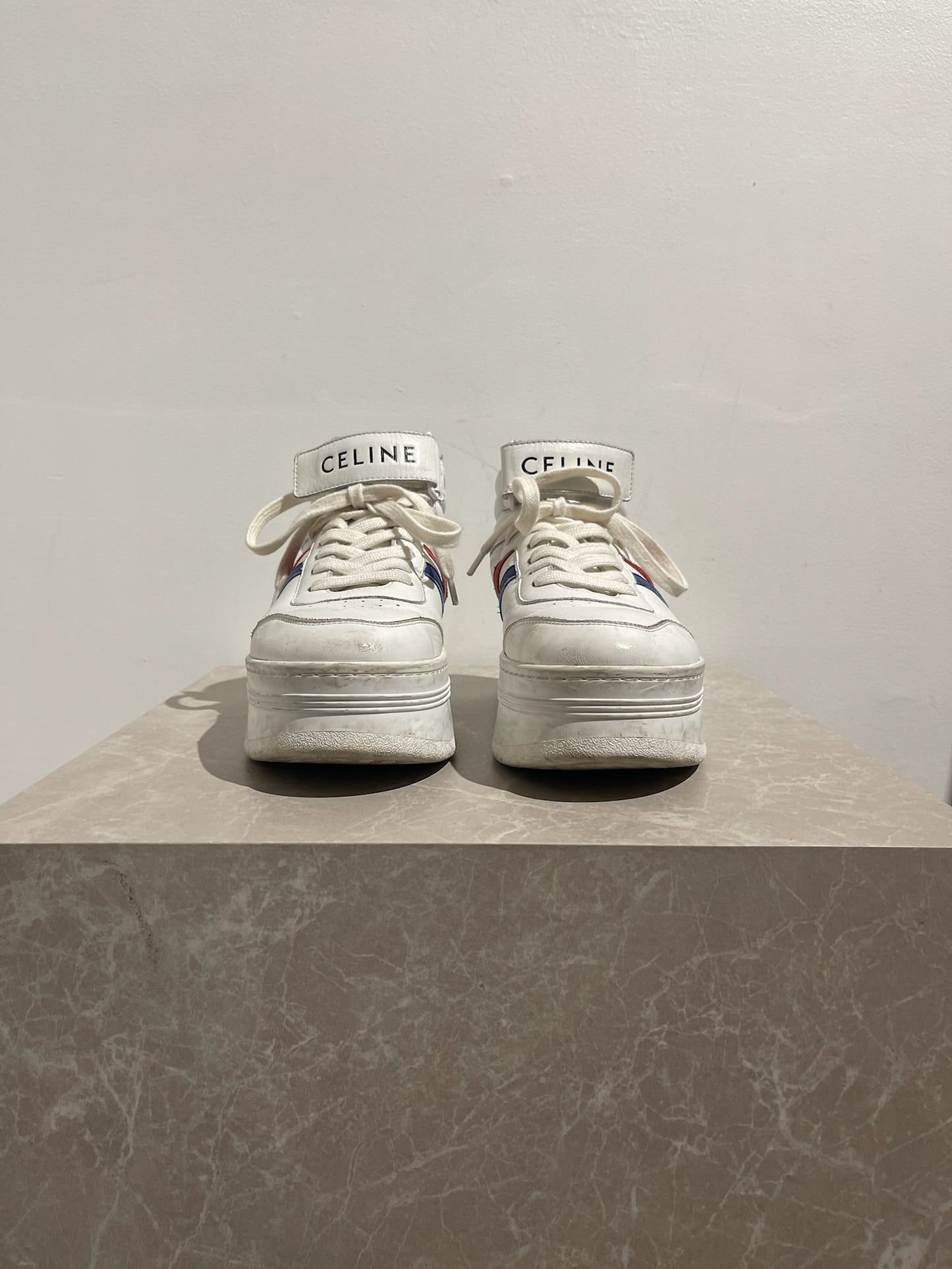 Baskets Celine Block blanches T.37