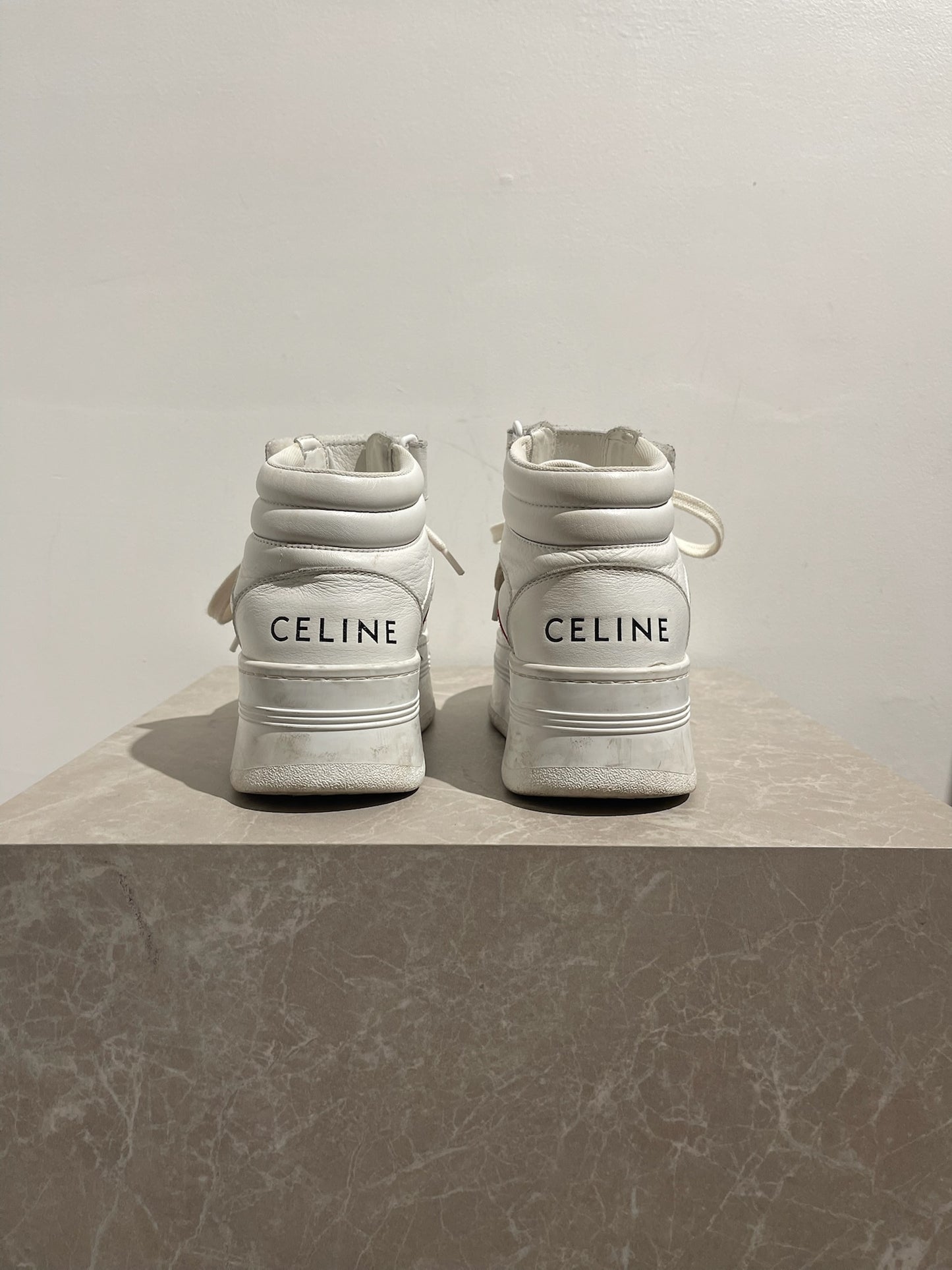 Baskets Celine Block blanches T.37