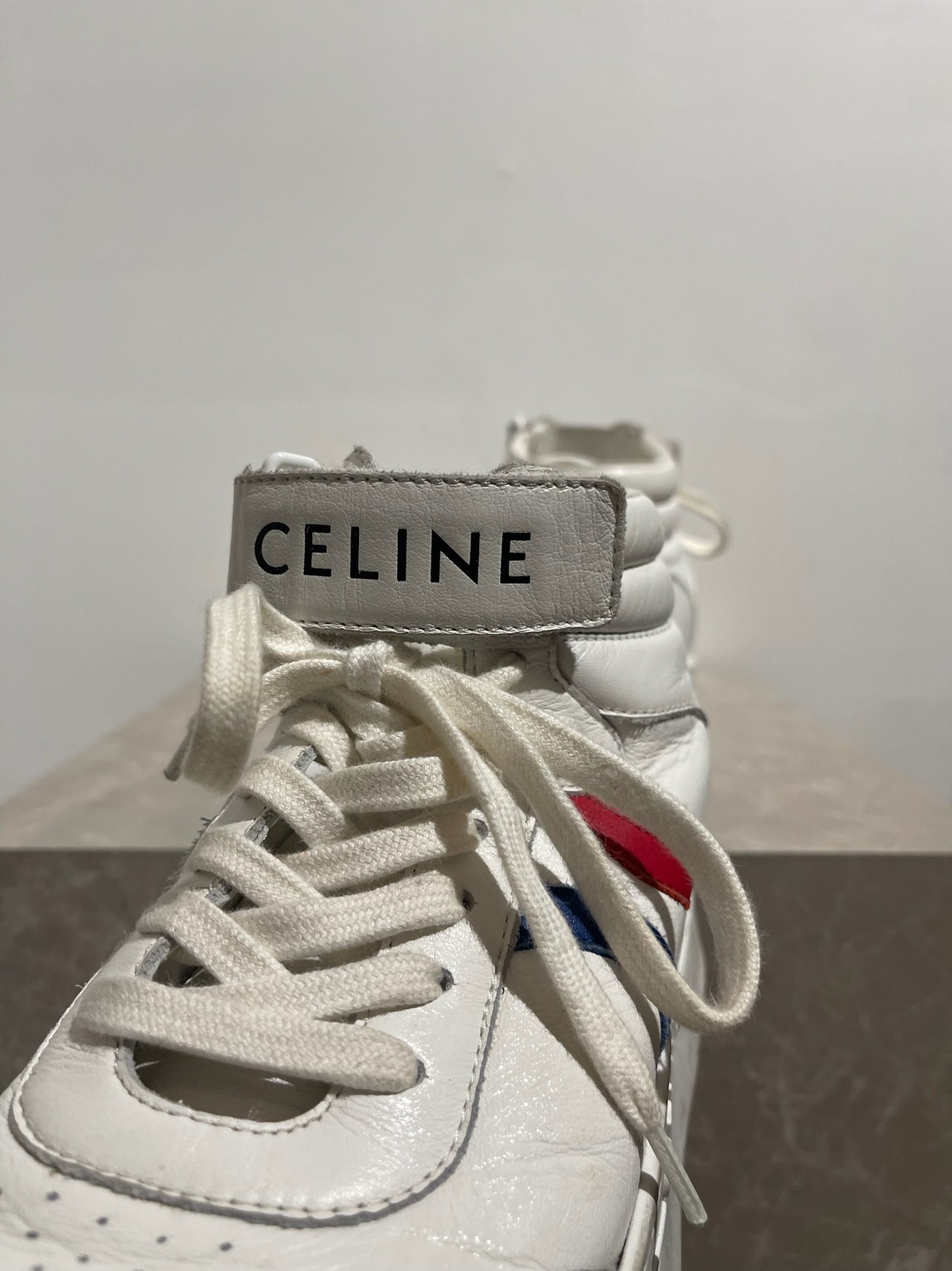 Baskets Celine Block blanches T.37