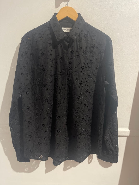 Chemise Saint Laurent noire T.42