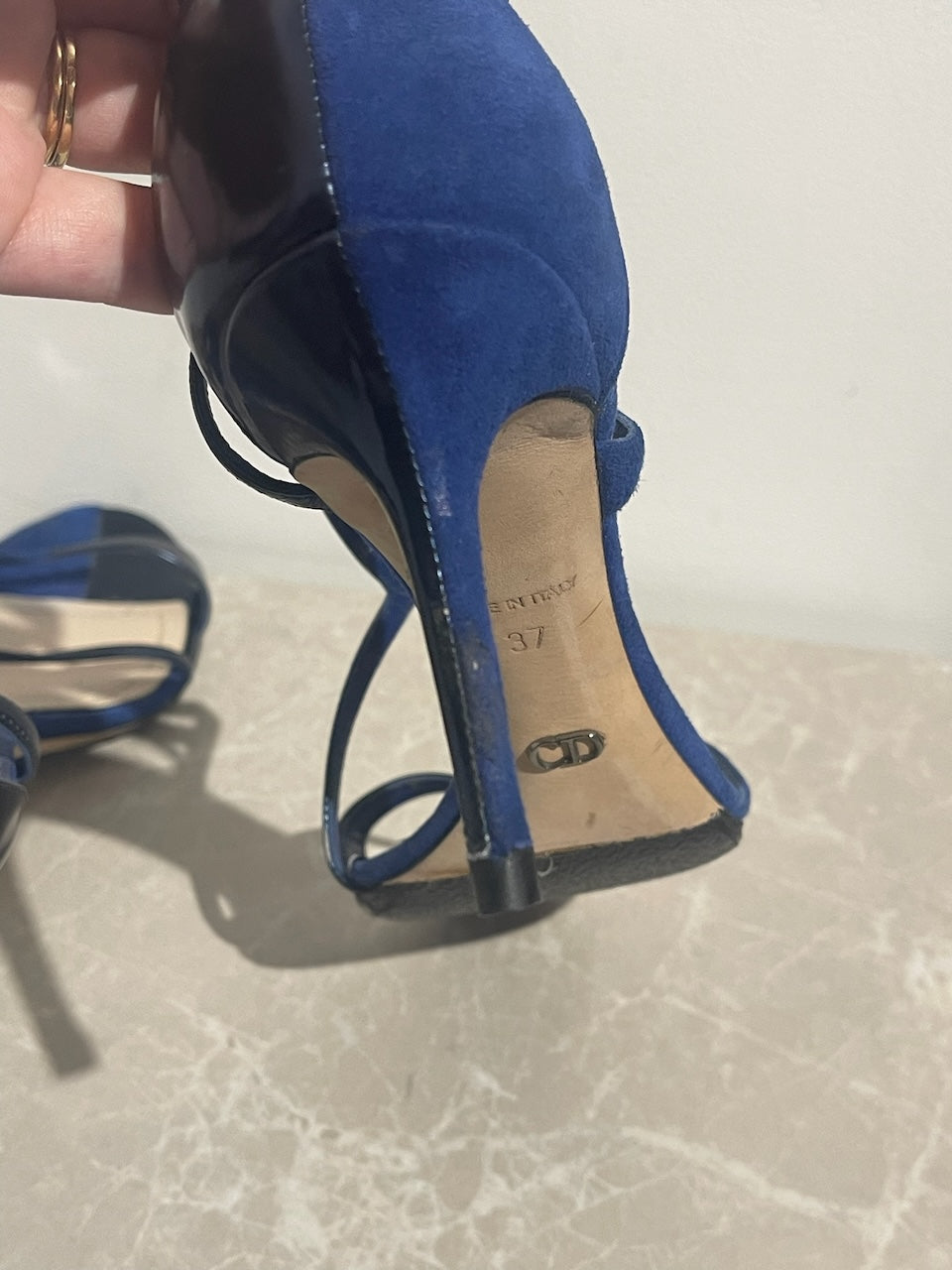 Sandales Dior bleues T.37