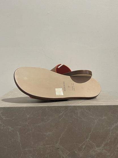 Mules Hermès Izmir camel T.43 NEUVES