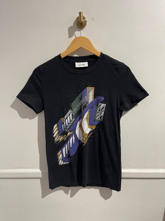 T-shirt Courrèges noir T.XS