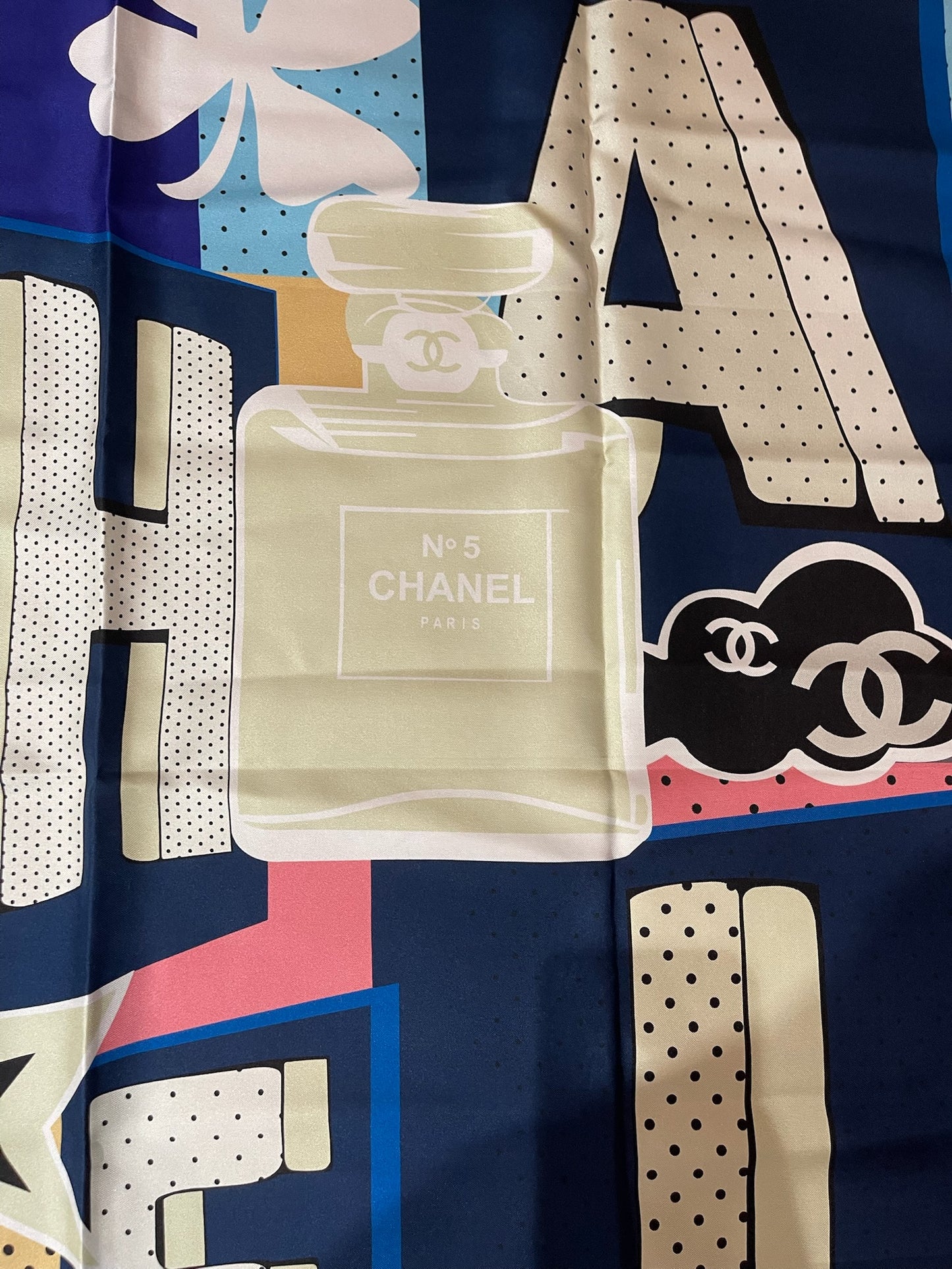 Foulard Chanel bleu