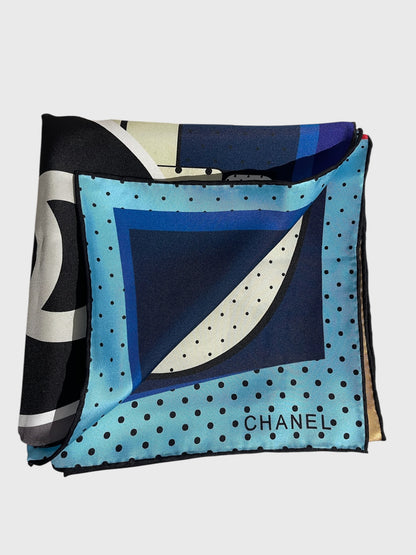 Foulard Chanel bleu