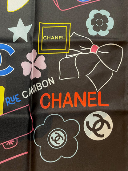 Foulard Chanel noir