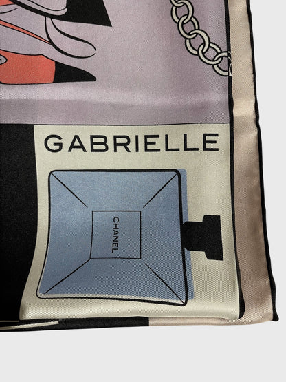 Foulard Chanel Rose/Noir