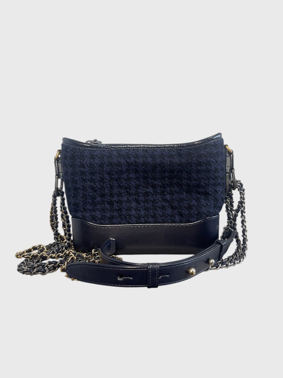 Sac Chanel Gabrielle tweed bleu