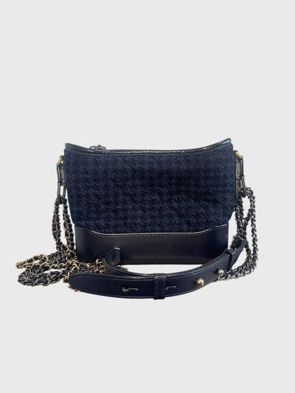 Sac Chanel Gabrielle tweed bleu