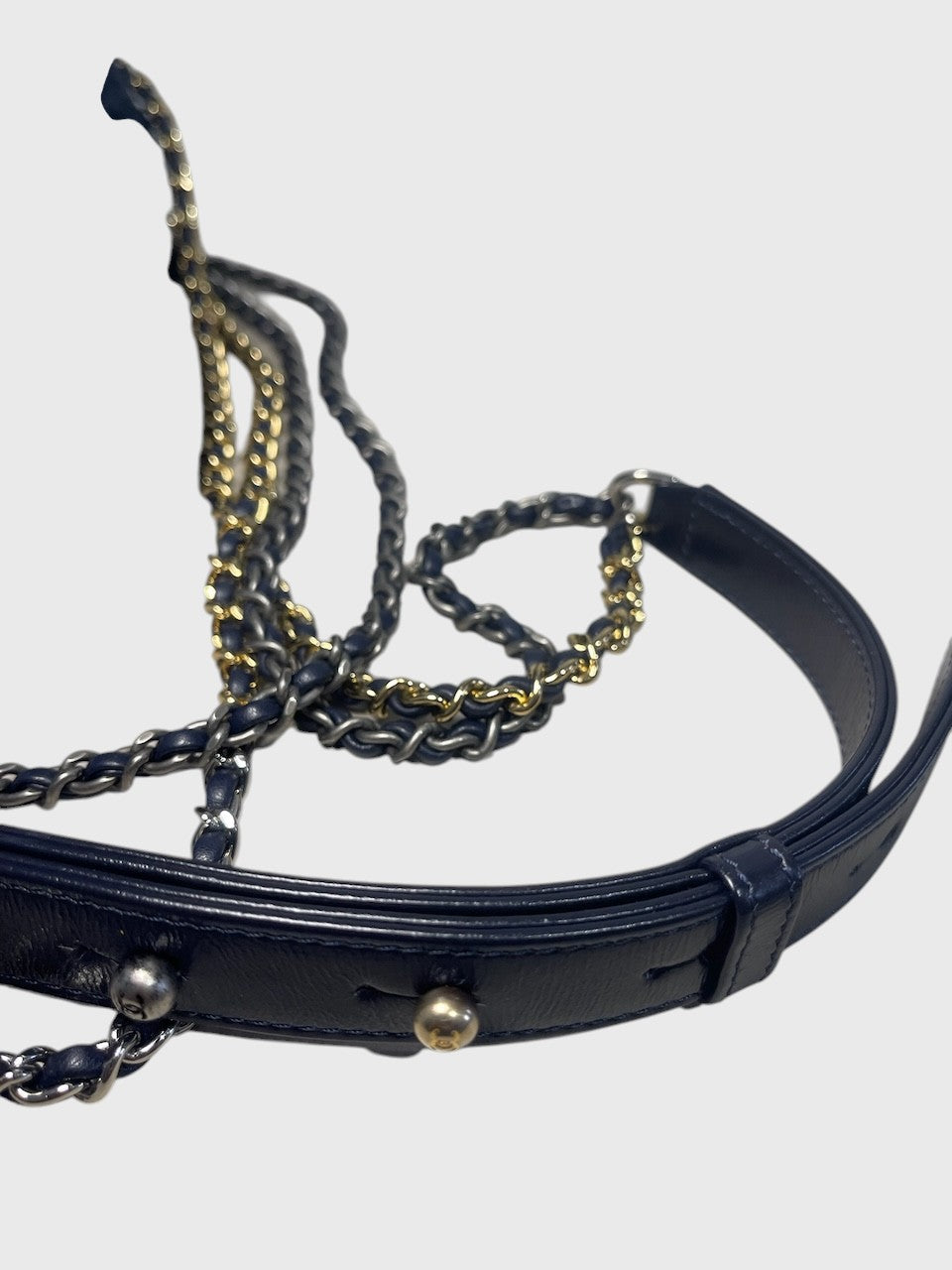Sac Chanel Gabrielle tweed bleu