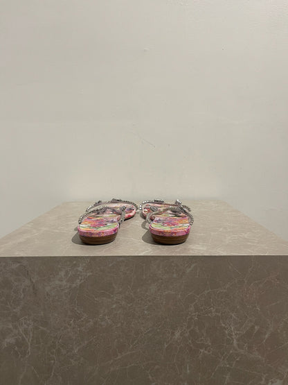 Sandales Christian Louboutin argents T.39,5