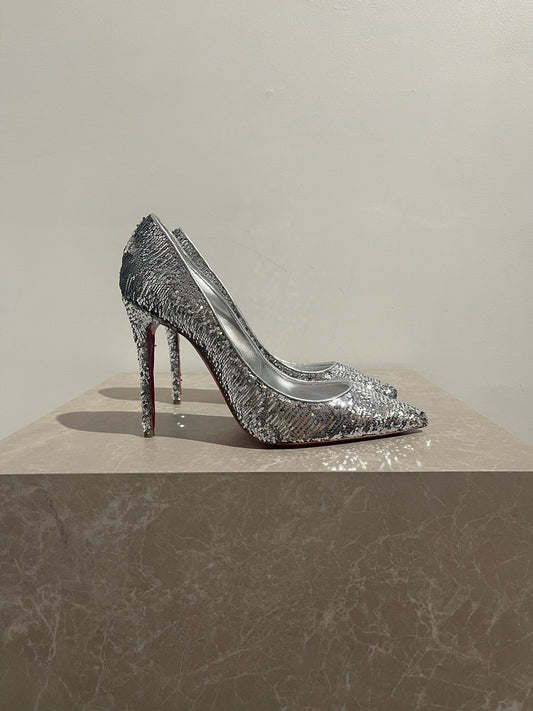 Escarpins Christian Louboutin argents T.39