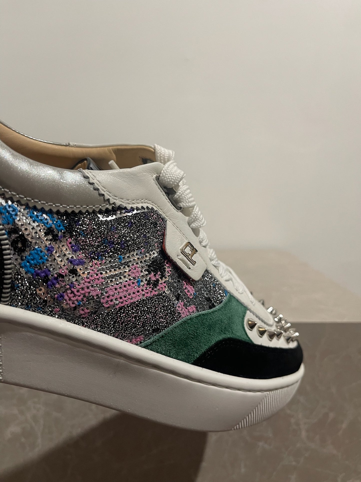 Baskets Christian Louboutin Spikes T.40,5
