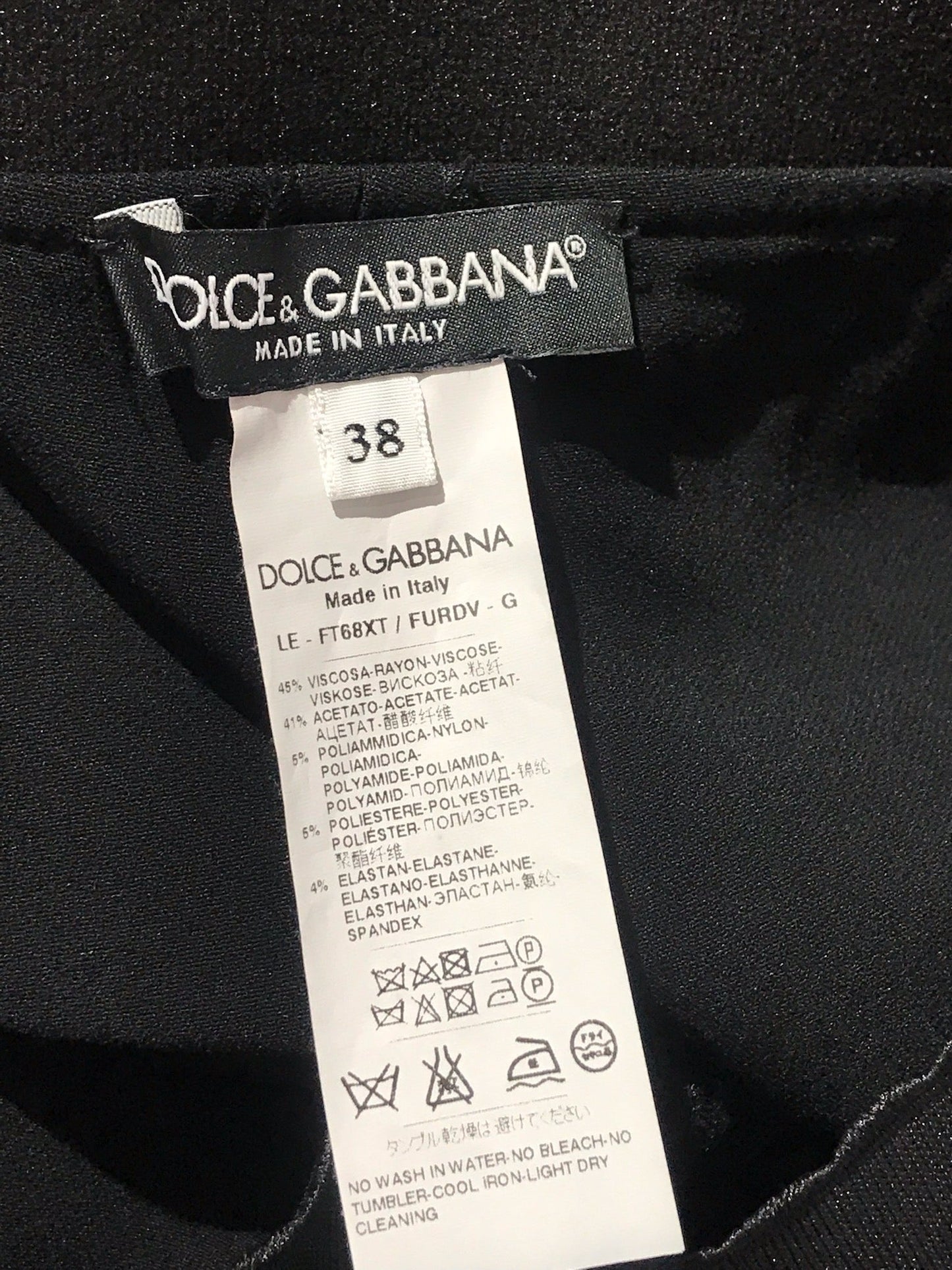 Pantalon Dolce & Gabbana noir T.34
