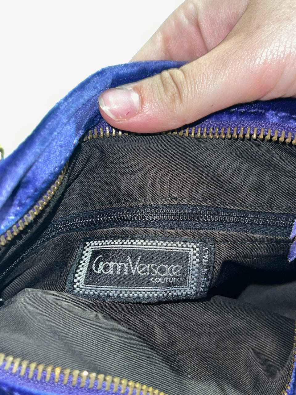 Sac Versace velours violet