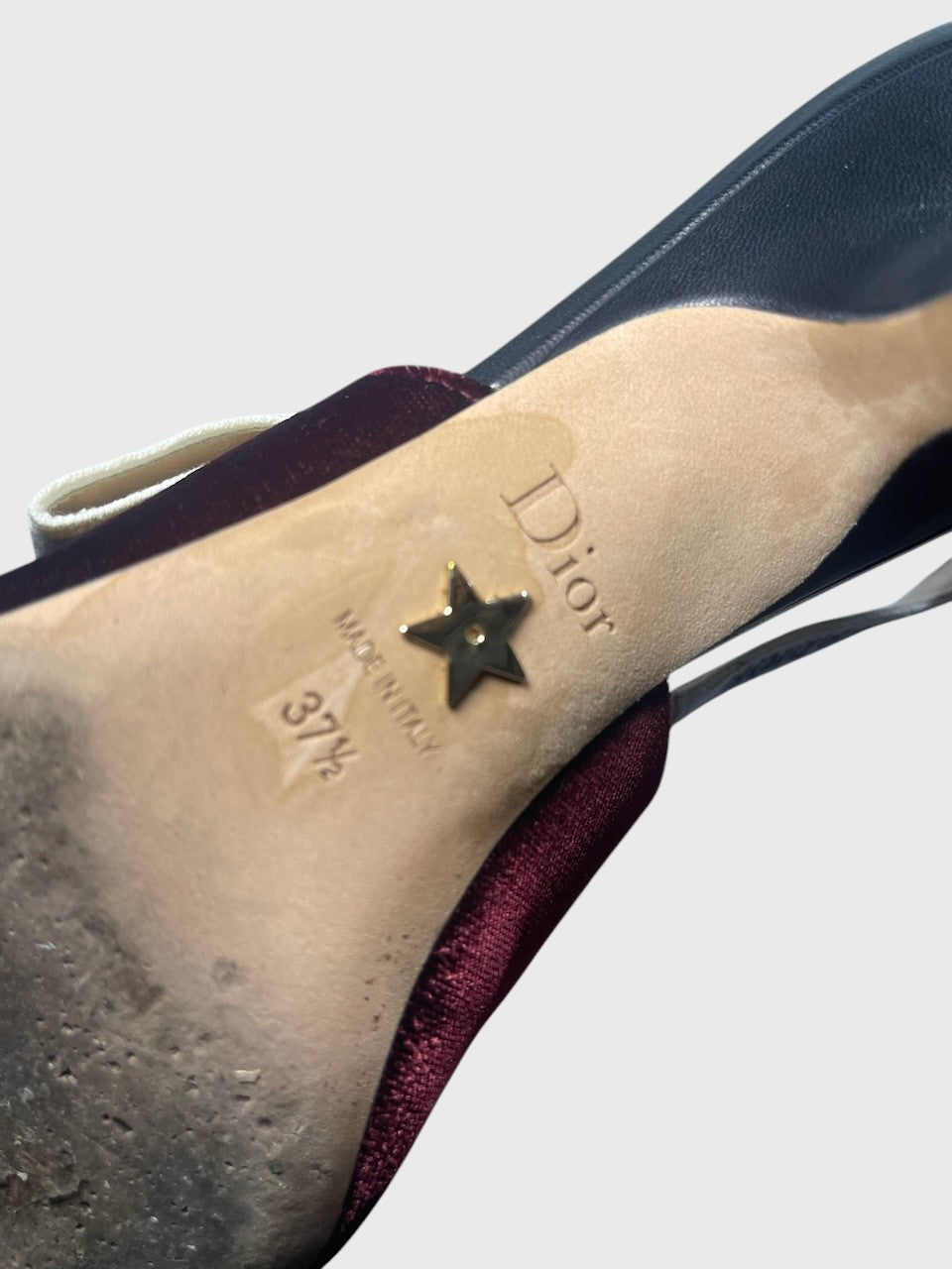 Escarpins Dior J'adior bordeaux T.37.5