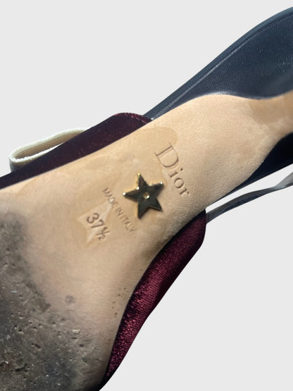 Escarpins Dior J'adior bordeaux T.37.5