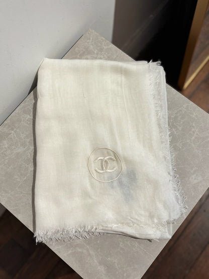 Foulard Chanel blanc