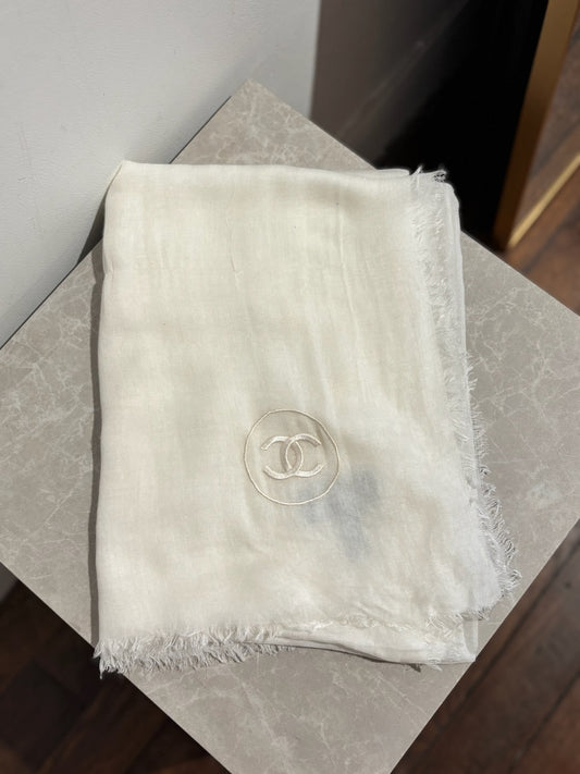 Foulard Chanel blanc