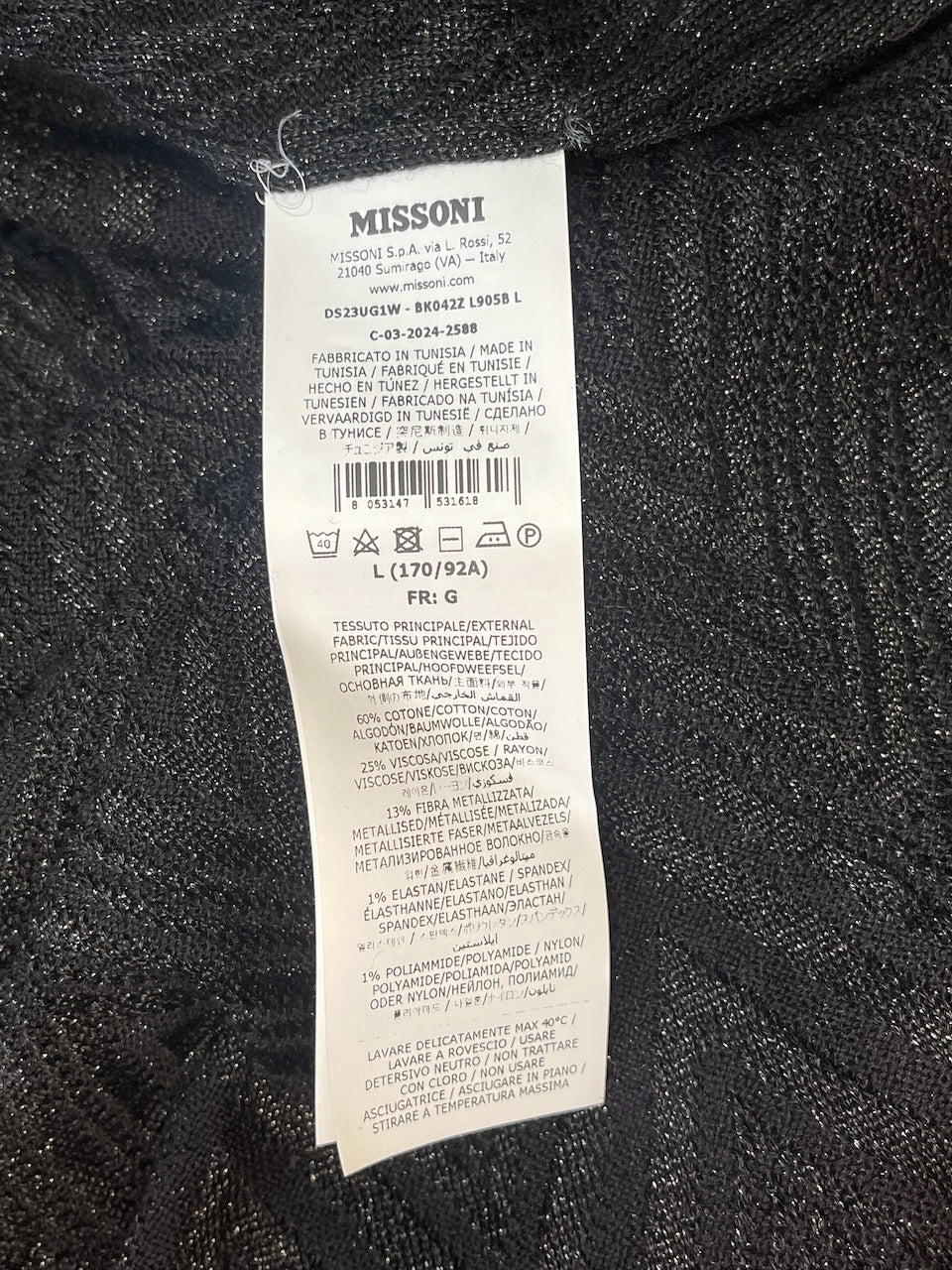Robe Missoni noire T.L