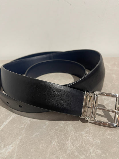 Ceinture Prada réversible noir/bleu T.S