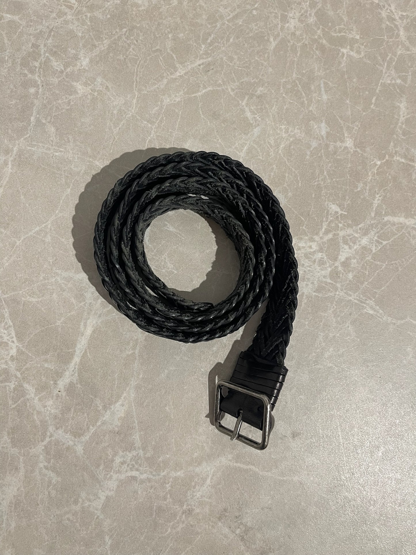 Ceinture Saint Laurent tressée T.85