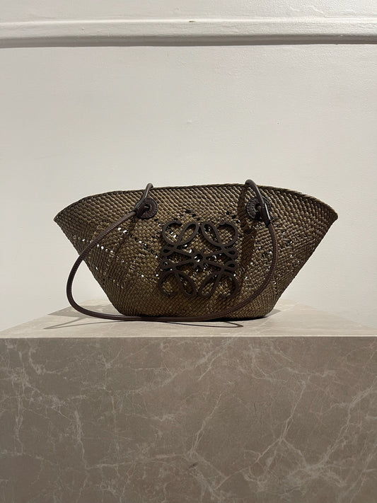 Sac Loewe panier Anagram kaki