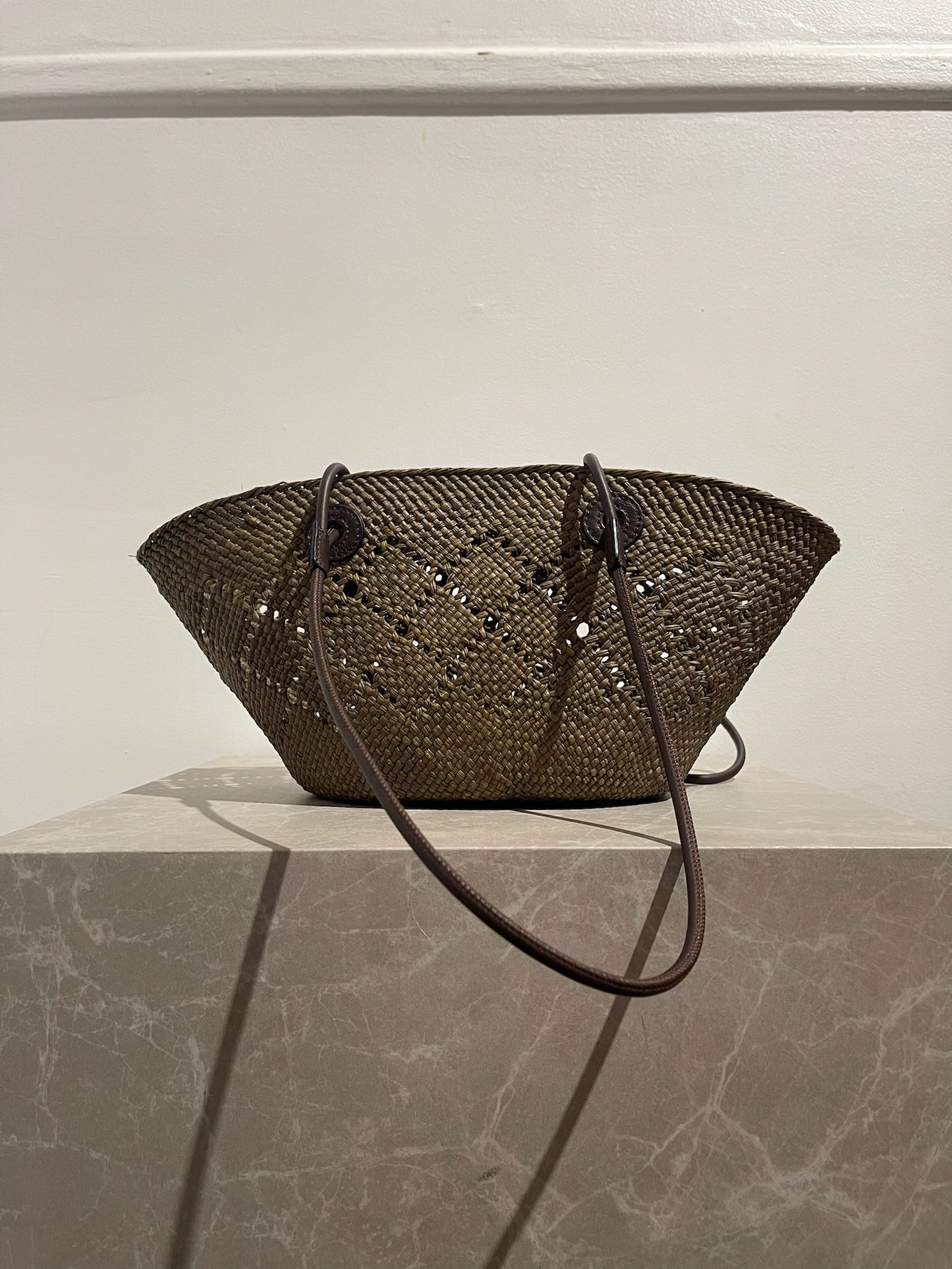 Sac Loewe panier Anagram kaki