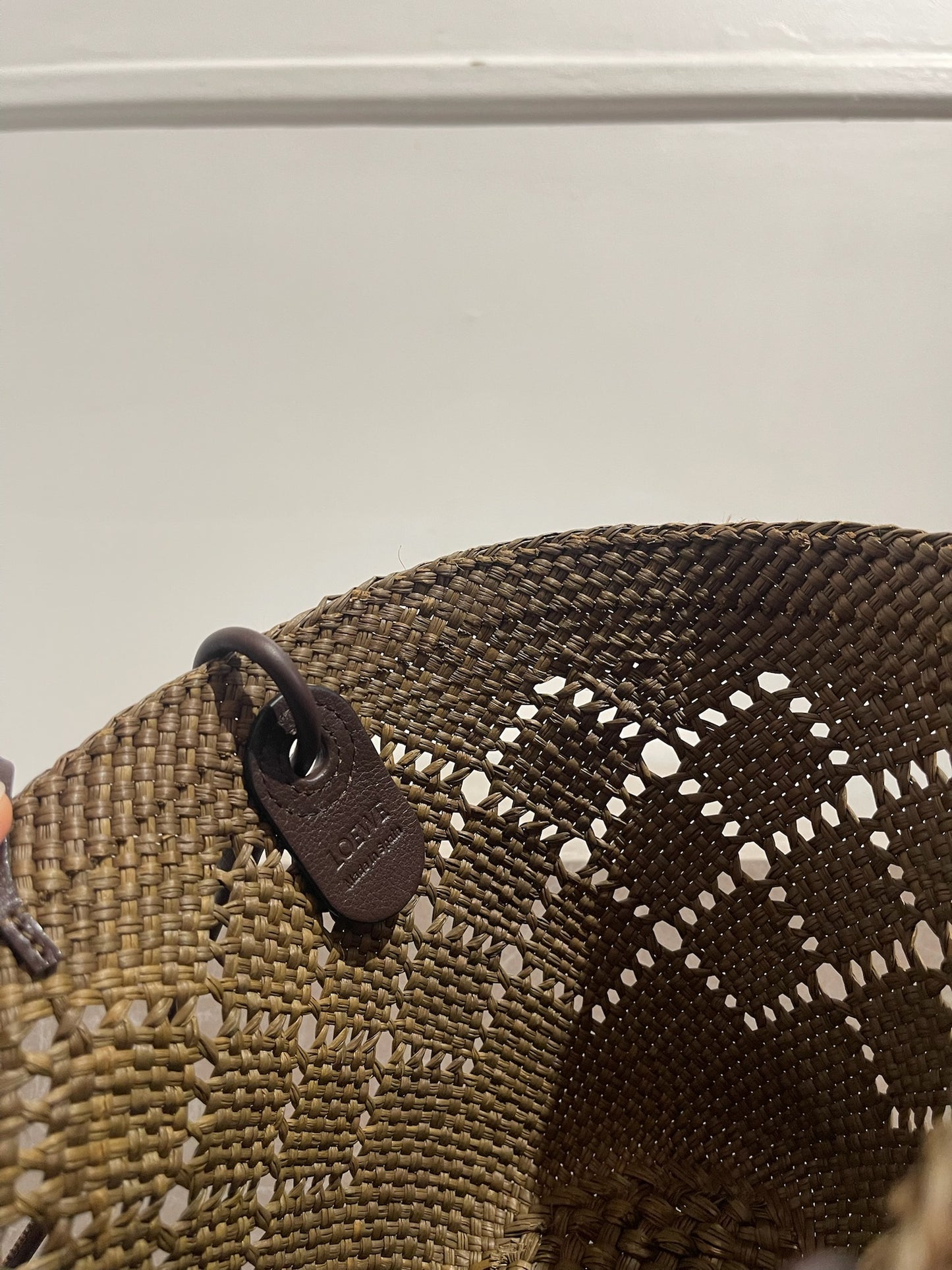 Sac Loewe panier Anagram kaki