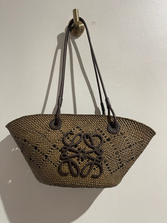 Sac Loewe panier Anagram kaki