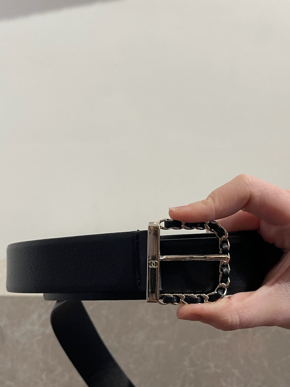 Ceinture chanel noir hotsell