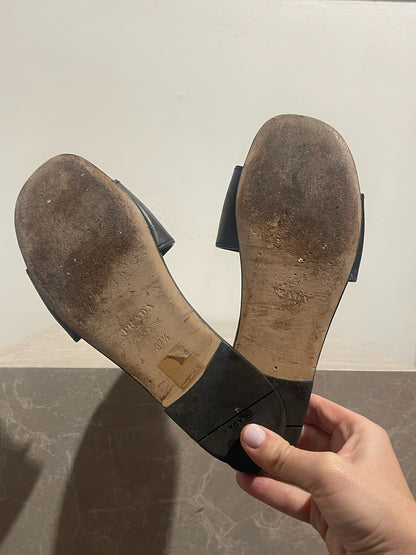 Sandales Prada noires T.37,5