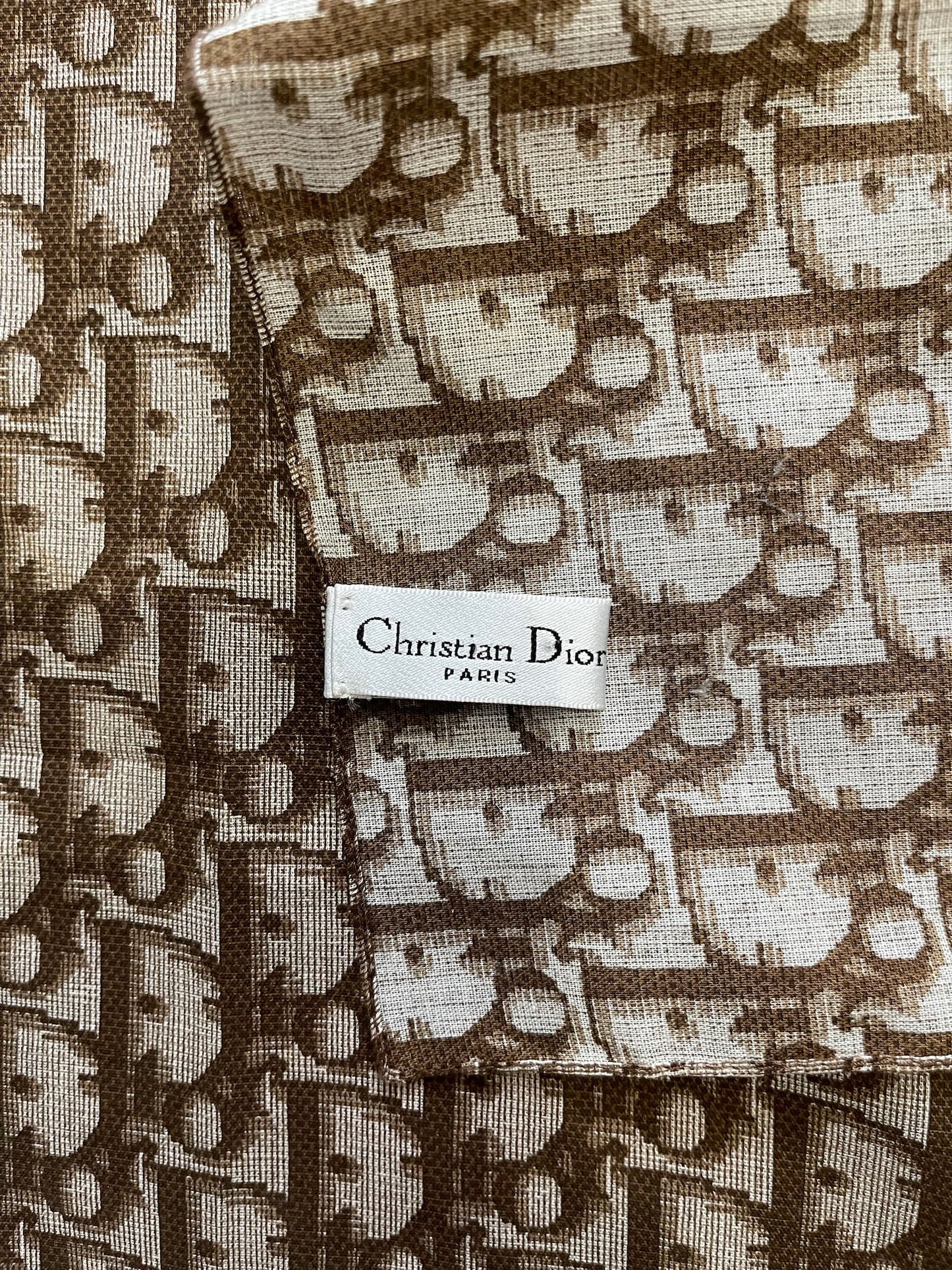 Foulard Dior oblique marron