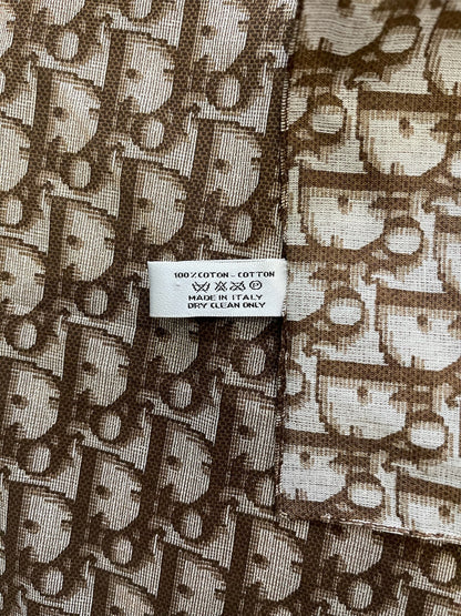 Foulard Dior oblique marron