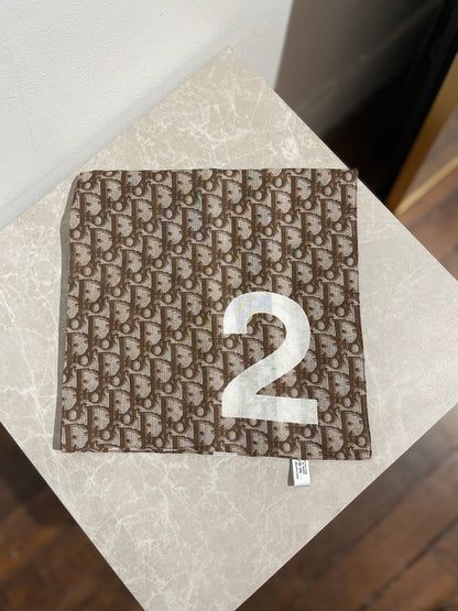 Foulard Dior oblique marron