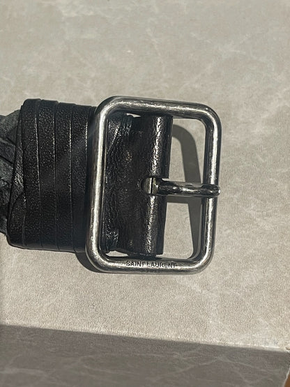 Ceinture Saint Laurent tressée T.85