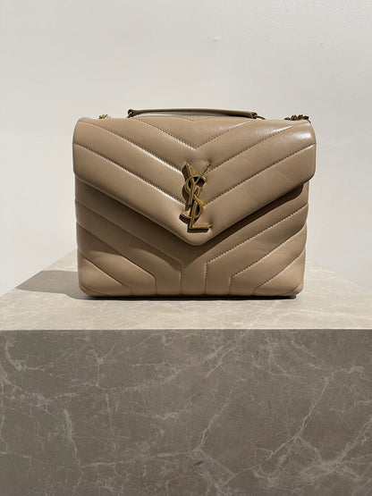 Sac Saint Laurent Loulou beige
