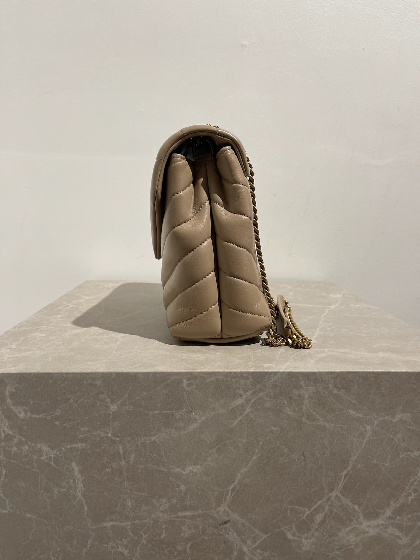 Sac Saint Laurent Loulou beige