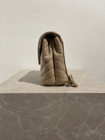 Sac Saint Laurent Loulou beige