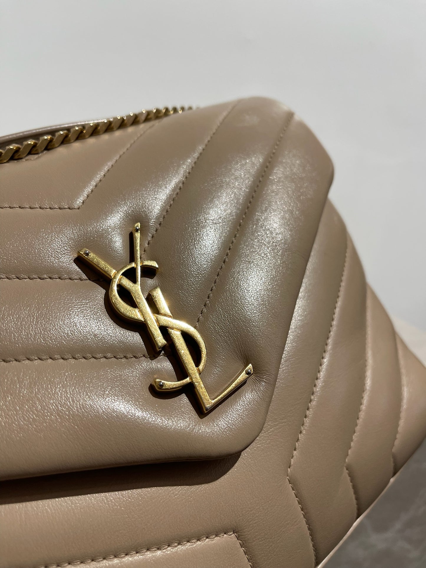 Sac Saint Laurent Loulou beige