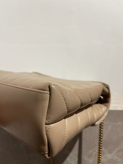 Sac Saint Laurent Loulou beige