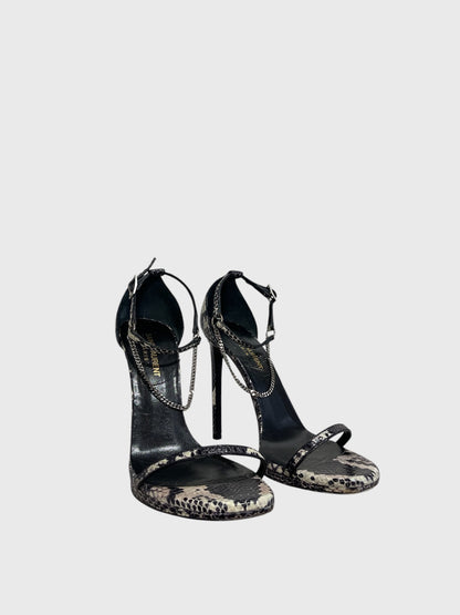 Sandales Saint Laurent python T.38,5
