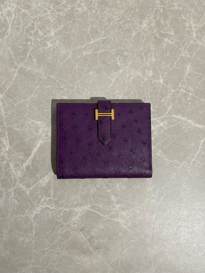 Portefeuille Hermès Béarn violet